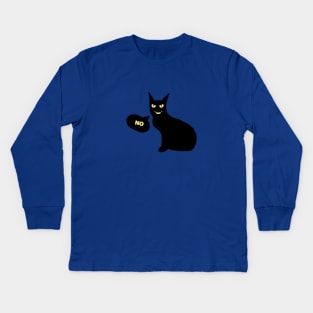Black Cat Says No Kids Long Sleeve T-Shirt
